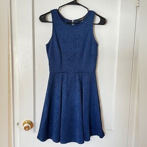 Green Envelope Navy Textured Dress